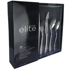 Gibson 111949.2 Elite Ambassador 20 Piece Stainless Steel Flatware Set