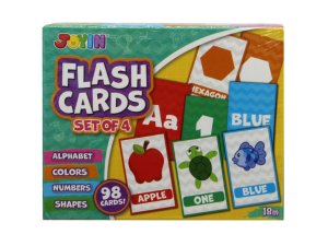 Bulk AC927 98 Piece Toddler Flash Cards With 4 Pack Of Organizational 