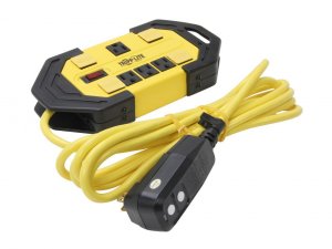 Tripp  Safety Power Strip W- 8 Out Gfci Plug Osha Yellow 12' Cord - Ne