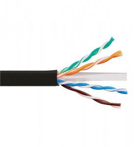 Cablesys ICC-ICCABR6EBK Cat6e Cmr Pvc Cable Black