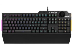 Asus 90MP01X0-BKUA00 Ra04 Tuf Gaming K1 Rgb Keyboard, Dedicated Volume