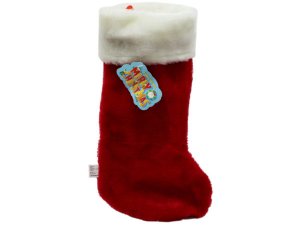 Bulk AD526 14quot; Fuzzy Christmas Santa Stocking