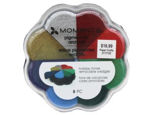 Bulk AD168 Momenta 8 Piece Holiday Theme Tones Removable Wedges Ink Pa