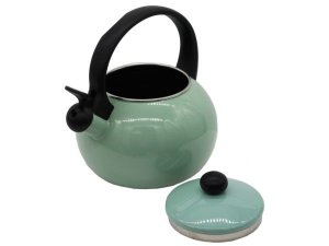 Bulk AD121 2.2 Liter White Whistling Tea Kettle