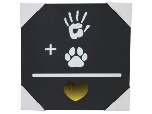 Bulk AC961 12quot; X 12quot; Mdf Block Decor Sign Hand Amp; Paw Equals