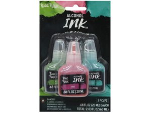 Bulk AD157 Brea Reese 3 Pack 2 Oz Alcohol Ink Paint In Green, Ocean Am