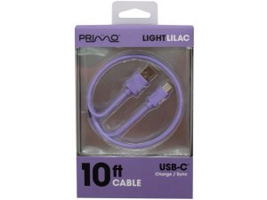 Bulk AD428 Primo 10 Foot Usb Type C Cable In Lilac Purple