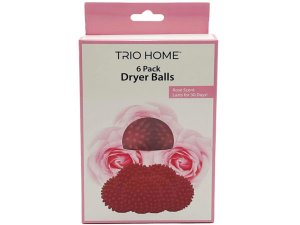 Bulk AD310 Trio Home Six Pack Dryer Balls With Rose Scent