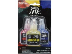 Bulk AD162 Brea Reese 3 Pack 2 Oz Alcohol Ink Paint In Red, Blue Amp; 