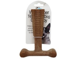 Bulk HC040 5.75quot; Wood Fiber T-bone Pet Dog Chew Toy