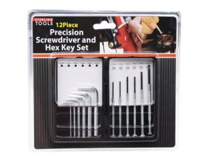 Bulk AB981 12 Piece Precision Screwdriver Set With Storage Case