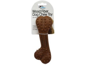 Bulk HC038 6.85quot; Wood Fiber Pet Dog Chew Toy With Raised Bumps