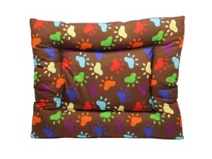 Bulk GA126 21quot;x25quot; Cozy Flat Pet Bed With Paw Print Design