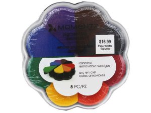 Bulk AD171 Momenta 8 Piece Rainbow Tones Removable Wedges Ink Pad