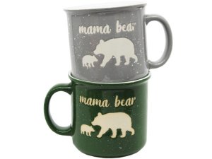 Bulk AD089 16 Ounce Mama Bear Ceramic Speckled Color Mug