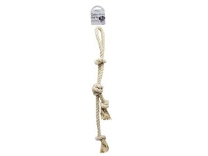 Bulk AC374 Knotted Cotton Dog Rope With Twisted Handle