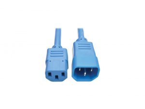 Tripp  6ft Heavy Duty Power Extension Cord 15a 14 Awg C14 C13 Blue 6' 