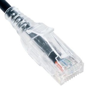 Cablesys ICC-ICPCSH03BK Patch Cord- Cat 6 Slim Clear Sr 3ft Bk