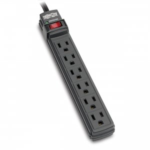 Tripp TLP6B Surge Protector Power Strip 6 Outlet 6' Cord 360 Joules Bl