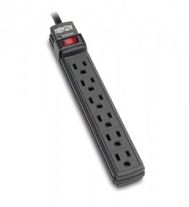 Tripp TLP6B Surge Protector Power Strip 6 Outlet 6' Cord 360 Joules Bl