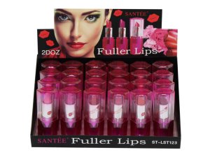 Bulk AD266 Fuller Lips Lipstick In Assorted Shades In Countertop Displ