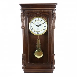 Bedford BED-9001C Clock Collection Chestnut Chiming Pendulum Wall Cloc