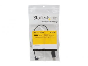 Startech DM7816 1 Ft Micro Usb Cable - A To Left Angle Micro B - Type 