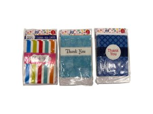 Bulk AD472 Perfect Party Solutions 8 Pack Thank You Cards Amp; Envelop