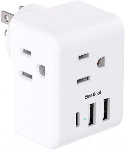 Amazon OB3W3C Multi Plug Outlet Extender, Power Strip Non Surge Protec