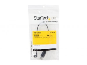 Startech DM7817 1 Ft Micro Usb Cable - A To Right Angle Micro B - Char