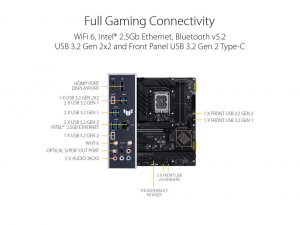 Asus TUFGAMINGZ790PLUSWIF Tuf Gaming Z790-plus Wifi D4 - Motherboard -