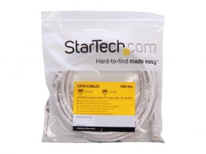 Startech CN0603 10ft Cat6 Ethernet Cable - White Snagless Gigabit - 10