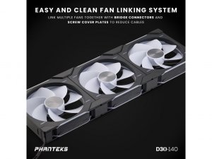 Phanteks PH-F140D30R_DRGB_PWM_BK01_3P Case Fan  Ph-f140d30r_drgb_pwm_b