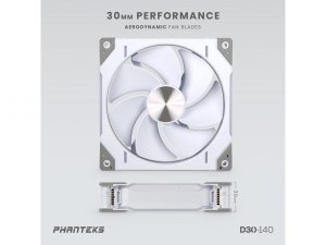 Phanteks PH-F140D30R_DRGB_PWM_WT01_3P Case Fan  Ph-f140d30r_drgb_pwm_w