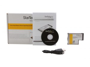 Startech KF0781 2 Port Flush Mount Expresscard 54mm Superspeed Usb 3.0