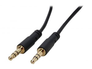 Startech DX3107 15 Ft Slim 3.5mm Stereo Audio Cable - M-m - Mini-phone