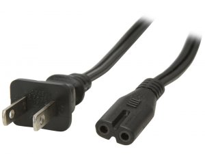 C2g 27398 6ft 18 Awg 2-slot Non-polarized Power Cord (nema 1-15p To Ie