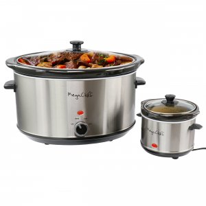 Megachef MCSL-3000 8 Quart Slow Cooker With Bouns Mini 0.6 Quart Warme