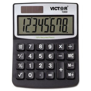 Victor FDCACORE1000USB Victor 1000 Mini Desktop Calculator - Large Lcd