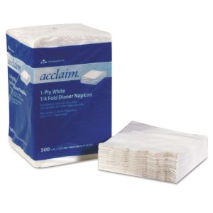 Georgia MOW 36202 Napkins,dnnr,500sh,8,wh