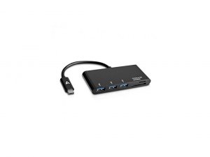 V7 V7UC3U-HUB-BLK Usb-c To 5in1 Hub Black 3x Usb  3.1xsd 1xmicro Sd