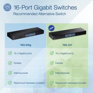 Trendnet TEG-S17 16-port Gigabit Switch(rack Mount)