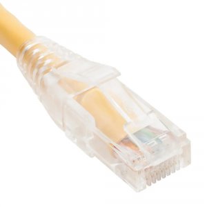 Cablesys ICC-ICPCSP01YL Patch Cord, Cat5e, Clear Boot, 1' Yellow, Low 