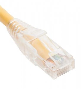 Cablesys ICC-ICPCSP01YL Patch Cord, Cat5e, Clear Boot, 1' Yellow, Low 