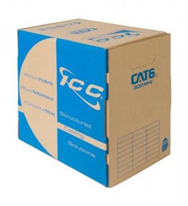 Cablesys ICC-ICCABT6VWH Cat 6, 500 Utp, Solid Cable, 23g, 4p, Cmp, 1,0