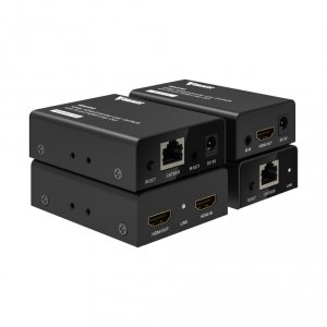 Vanco 0002-2126 Hdmi Extender Over Cat5ecat6 With Ir  Hdmi Loop Out