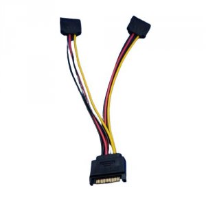 Generic SA-056 Ide 4pin To Dual Sata 15pin Y Splitter Hard Disk Sdd Po