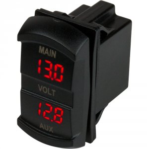 Seadog 421636-1 Sea-dog Dual Volt Meter Rock Switch 10v-48vdc