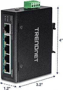 Trendnet TI-PE50 Ndustrial Fast Ethernet Poe+ Din-rail Switches Featur