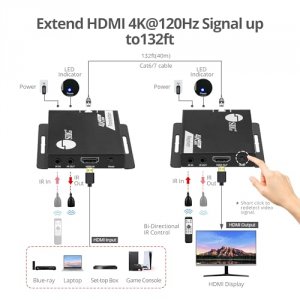 Siig CE-H27L11-S1 Ac Ce-h27l11-s1 4k 120hz Hdmi Extender With Ir Edid 